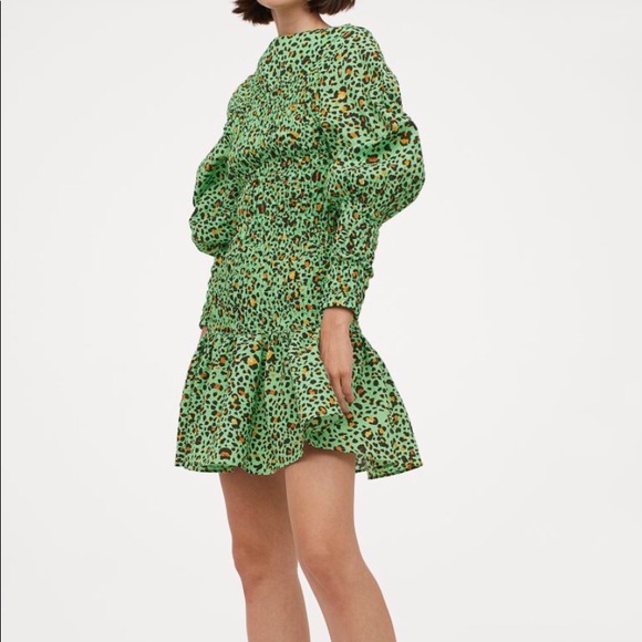 Hxxm green leopard dress Clearance